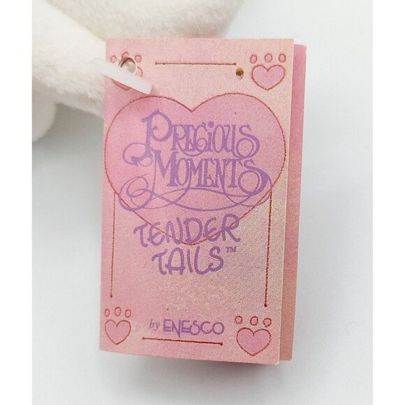 Precious Moments Tender Tails “Hoot the Owl” Plush White Purple 9" Enesco - Picture 5 of 5